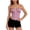 Pink, variant on Bonnet Corset Sleeveless Top Strappy Backless Bustier Cami Lace Up Underbust Tanks & Sexy Layering Blouses for Women