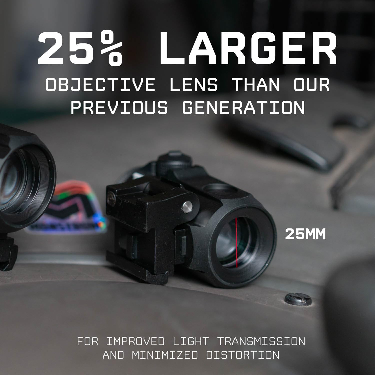 Monstrum Ghost G3 4X Magnifier with Flip-to-Side Mount