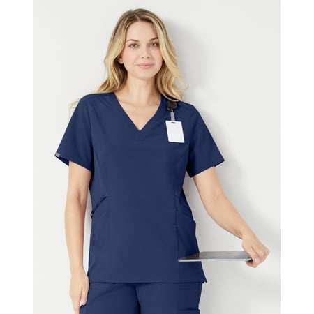 Hanes Comfort Fit Scrubs Women's Scrub Top Athletic Navy S
