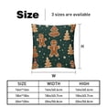 thumbnail image 5 of Gingerbread Man Throw Pillow Inserts Set Covers of 2 Decorative Velvet Throw Pillows with Unique Patterns - 16x16, 18x18, 20x20 Inches for Home Decor and Gifts, 5 of 6