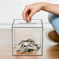 thumbnail image 3 of Clear Acrylic Money Box, Savings Piggy Clear Bank, Money Saving Transparent Box, 3 of 5