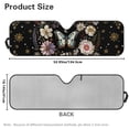 thumbnail image 6 of Uorisanigo Floral Butterfly Windshield Sun Shade Compatible with Jeep Wrangler Rubicon Sahara TJ JK JKU 2 Door & 4 Door Sunshade Heat Shield Windshield Cover Bolck UV Rays & Protect Car Interior, 6 of 7