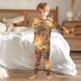 thumbnail image 6 of Lion Flame Dream Cotton Pajamas 2 Piece Set Sleepwear Soft and Comfortable Homewear Nightwear, 6 of 7