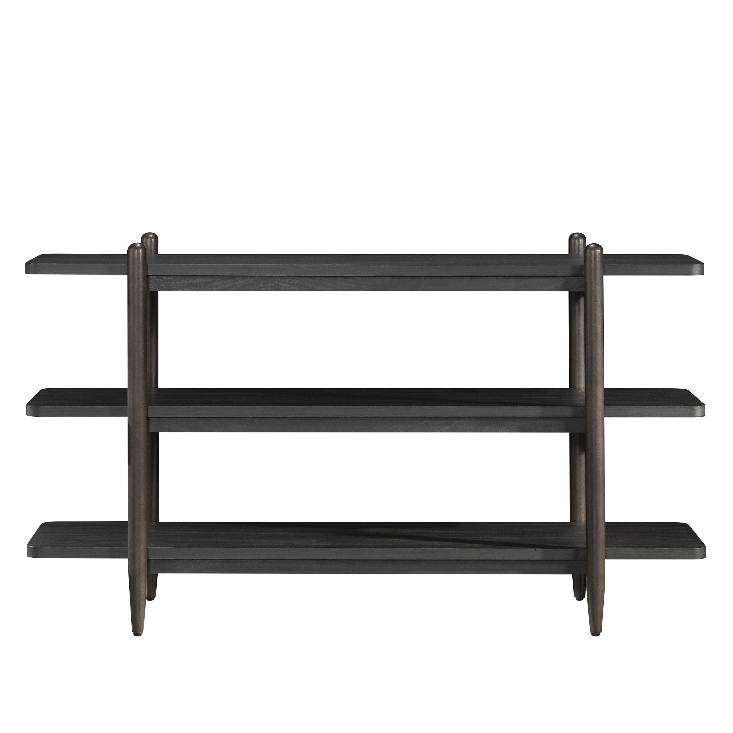 Better Homes & Gardens Springwood Horizontal Bookcase, Charcoal Finish
