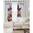 thumbnail image 2 of Spring Groundhog Festival Kitchen Curtains Carrot Pastoral Country Animal Cafe Short Curtains for Bathroom Blackout Window Curtain Small Window Treatment Drapes for Bedroom Living Room 52"x45"x2, 2 of 9