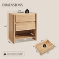 thumbnail image 5 of wow97e Modern Nightstand set of 2 for Bedroom, 25" Tall Wood End Table with Charging Station& Open Shelf , Bedside Table w/Rounded Corner Design for Bedroom, Living Room, 5 of 8