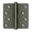Antique Nickel, variant on 4.0" x 1/4R Solid Brass Hinge 2/pk - Polished Chrome