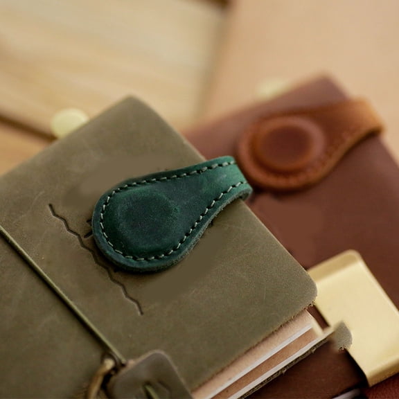 Magnetic Bookmark Engraved Inspirational Text Bookmark Holder,Leather Magnetic Bookmark Green