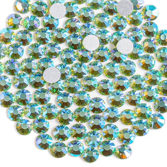 Beadsland 1440 piezas de diamantes de imitación de cristal con parte trasera plana, gemas redondas, 1,3 mm-6,5 mm, negro (SS16 (3,8-4,0 mm))