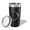 thumbnail image 2 of Lake Wallula Map Tumbler Travel Mug Insulated Laser Engraved Coffee Cup Oregon 20 oz Black, 2 of 5