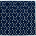 thumbnail image 2 of 7'x10' Navy Blue Hand Hooked UV Treated Trellis Indoor Outdoor Area Rug, 2 of 3