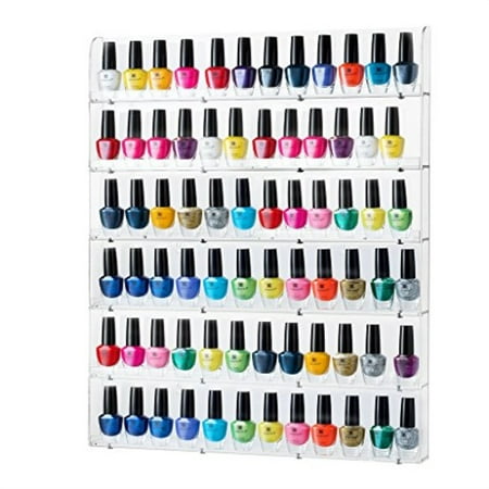 sagler nail polish rack - acrylic nail polish organizer holds up to 102 bottles - clear nail polish holder nail polish storage