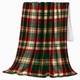 thumbnail image 2 of Autumn Harvest Tartan Plaid Design, Festive Holiday Scene, Warm Flannel Blanket for Cabin and Lodge with Detailed Artwork, Art Lovers Thanksgiving Gift, Festive Home Decor, 2 of 9