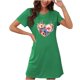 thumbnail image 1 of Camisón corto de talla grande para mujer, camisón de manga corta con estampado de pecho a la moda, camisón para mujer, 1 of 2