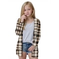 thumbnail image 3 of Fall/Winter Saving! HVOBTTY Toddlers Open Front Mid Length Cardigan, Girl's Fall and Winter Coats, Girls Casual Comfortable Print Long Sleeve Lightweight Pockets Cardigan Jacket Brown, 7-8 Years, 3 of 4
