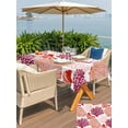 thumbnail image 5 of Outdoor Tablecloth with Umbrella Hole for Patio/Picnic/Party/Camping, Red Orange Coastal Waterproof Table Cloth Rectangle Table Cover Washable, Summer Coral Beach Nautical (52"x 70"), 5 of 9