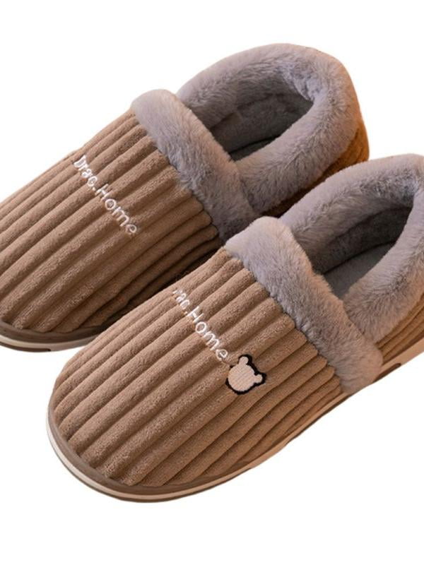 Womens Ladies Full Slippers Pink Memory Foam Warm Slip On Sleepers 3 to 9