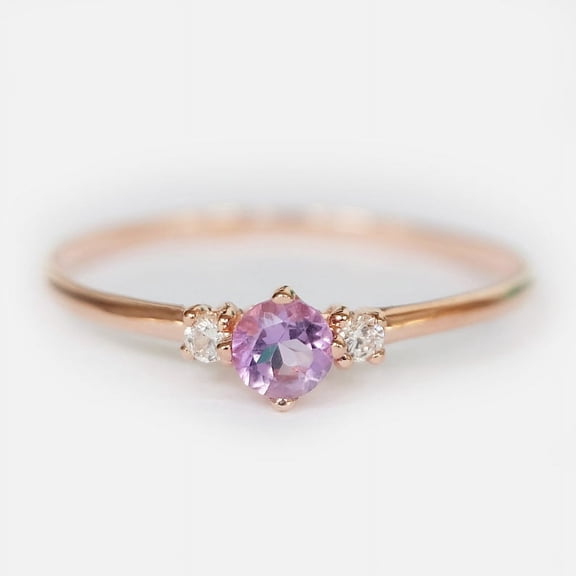 amethyst ring, dainty ring, amethyst gold ring, minimalist ring, delicate ring, stacking ring, engagement ring, thin ring, promise ring