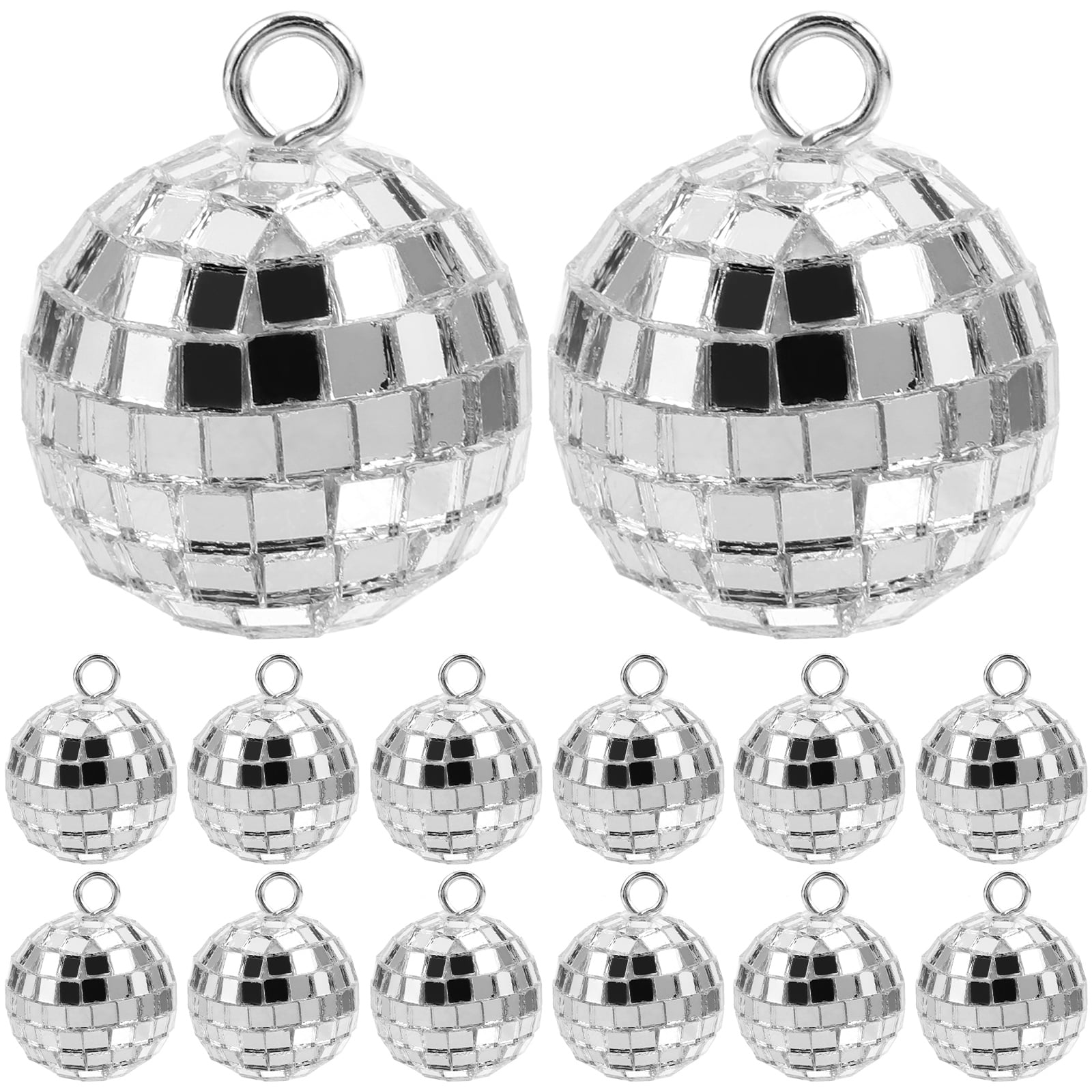 20Pcs Disco Ball Pendants DIY Mirror Ball Pendant Jewelry Making