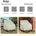 thumbnail image 3 of Bxaolu Patio Outdoor Chair Covers 2 Pack, Outdoor Furniture Covers Waterproof Adapter for Lawn Lounge Seat, Wicker, Swivel, Rocking Chairs, 27.5"W x 32.68"D x 39"H inch, Beige, 3 of 7