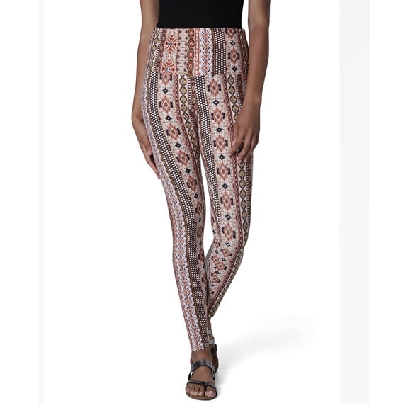 Ultra Flirt Juniors' Printed High-Waist Leggings Dusty Rose Stripe Size XS