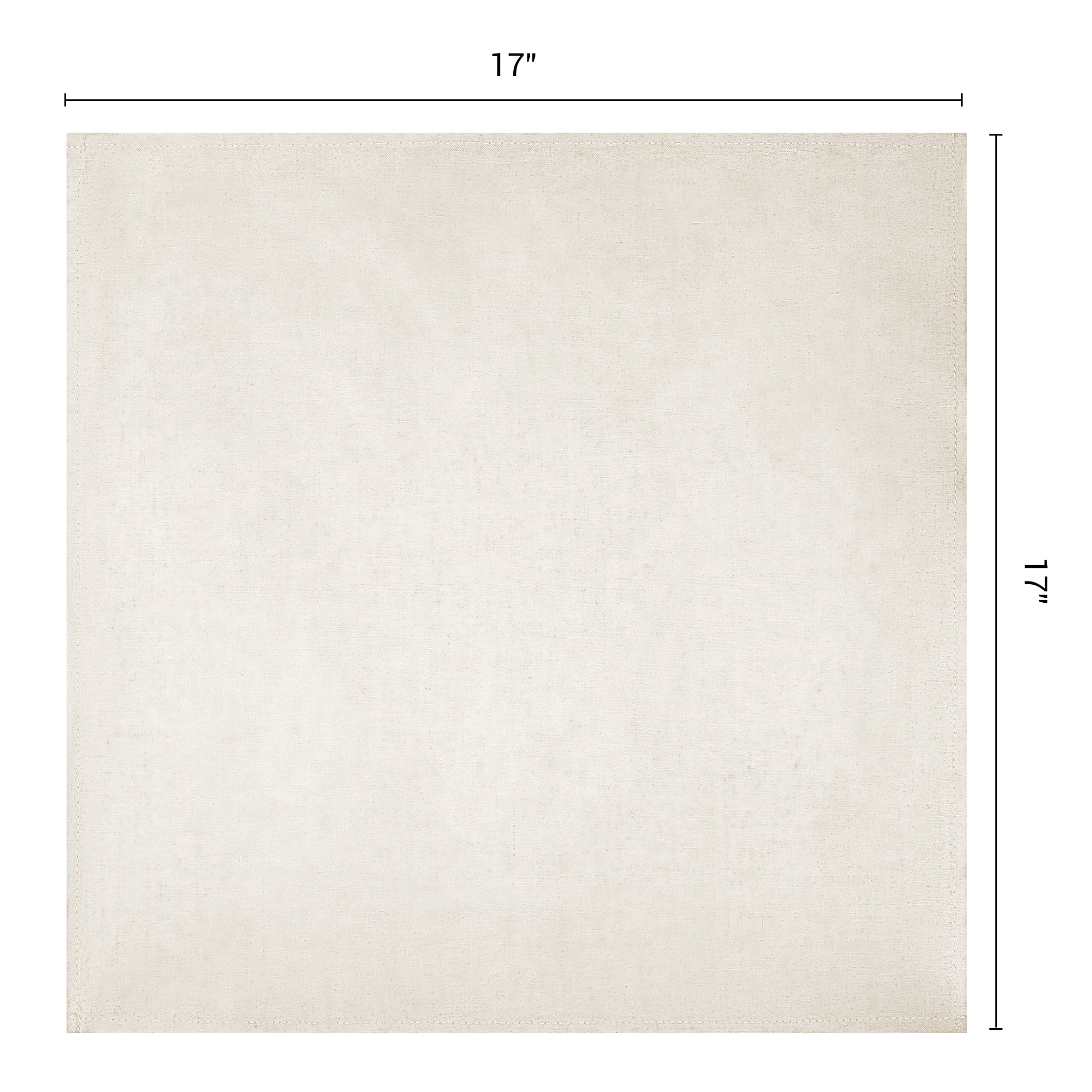 Unique Bargains 6Pcs Polyester Reusable Cloth Napkins Milk White 16x16inch