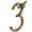 Gold, variant on Classical Metal House Number, 3.5 Inch, Sold Individually, Select Number for Address Plaque`