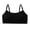 Black, variant on Soft First Bra For Girls 10-14 Vertical Ribbed Knit Training Bra With Adjustable Spaghetti Straps Fixed Padded Wireless Puberty Underwear Vest Soft Breathable Cotton Crop Top