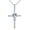 03-Mar Birthstone - Aquamarine, variant on S925 Sterling Silver Cross Necklace for Women Birthstone Necklace Heart Infinity Cross Pendant Necklace Christmas Valentines Day Gifts Birthday Holiday Gifts for Her, 18"+2" Inches