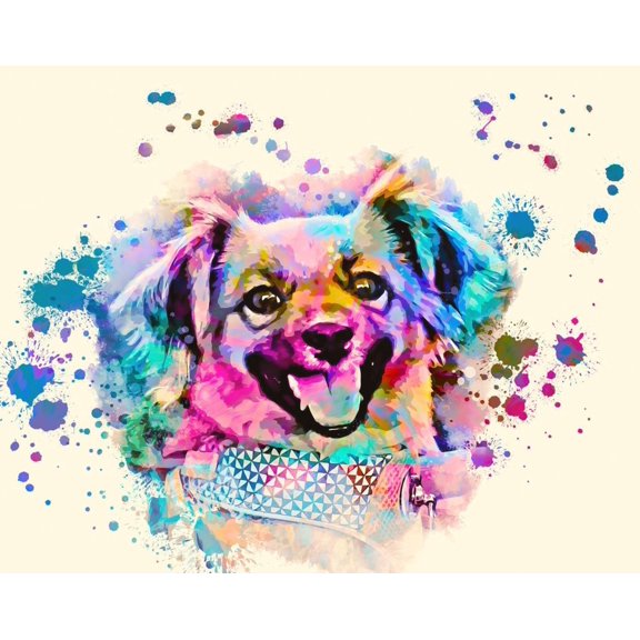 Custom Pet Portrait watercolor Cat Dog Portrai Painting Personalized Gifts Digital Waterco