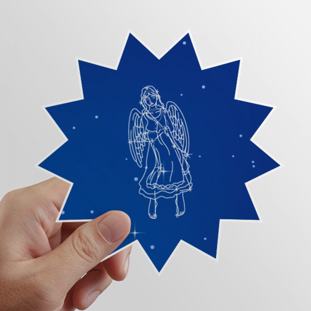 Virgo Constellation modelo estrella universo Calcomanías solares de vinilo