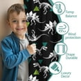 thumbnail image 3 of Blackout Kids Curtains,Black Cartoon Dinosaurs Skeletons Triangles Pattern Childrens Insulated Curtains Set Of 2,Bedroom Essentials,Toddler Room Decor 42"x84", 3 of 5