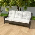 thumbnail image 5 of EAGLE PEAK Azure Bay Patio Wicker Outdoor 3 Seater Sofa,Patio Rattan Couch with Cushions Deep Seat Beige Cushions, 5 of 8