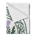 thumbnail image 2 of Thistle Soft Flannel Fleece Throw Blanket, Floral Ornamented Round Leaf Thistle as of Scotland, Cozy Plush for Indoor and Outdoor Use, 60" x 80", Reseda Green Dark Green, by Ambesonne, 2 of 5