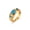 Blue opal, variant on Stainless Steel Fashion Ring For Women Triple Stone Opal Green Pink Turquoise Sapphire White OpalStone Jewelry