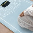 thumbnail image 4 of Prayer Rug Prayer Mat for Ramadan Portable Worship Kneel Embossing Floor Carpets Non-Slip Soft Meditation Mat Green,1 x Meditation mat,Light Green, 4 of 8