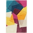 thumbnail image 3 of Well Woven Strata Squares Blue Purple Fuchsia Yellow Orange Modern Geometric Hand Carved 2' x 3' Area Rug Easy to Clean Stain & Fade Resistant Thick Soft Plush, 3 of 6
