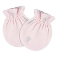 thumbnail image 3 of Gerber Essentials Mitones bebé rosa 4 pzs algodón antirrasguños talla 0-3 meses, 3 of 5