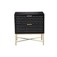 thumbnail image 2 of Origins by Alpine Black Pearl Two Drawer Wood Nightstand in Black, 2 of 2