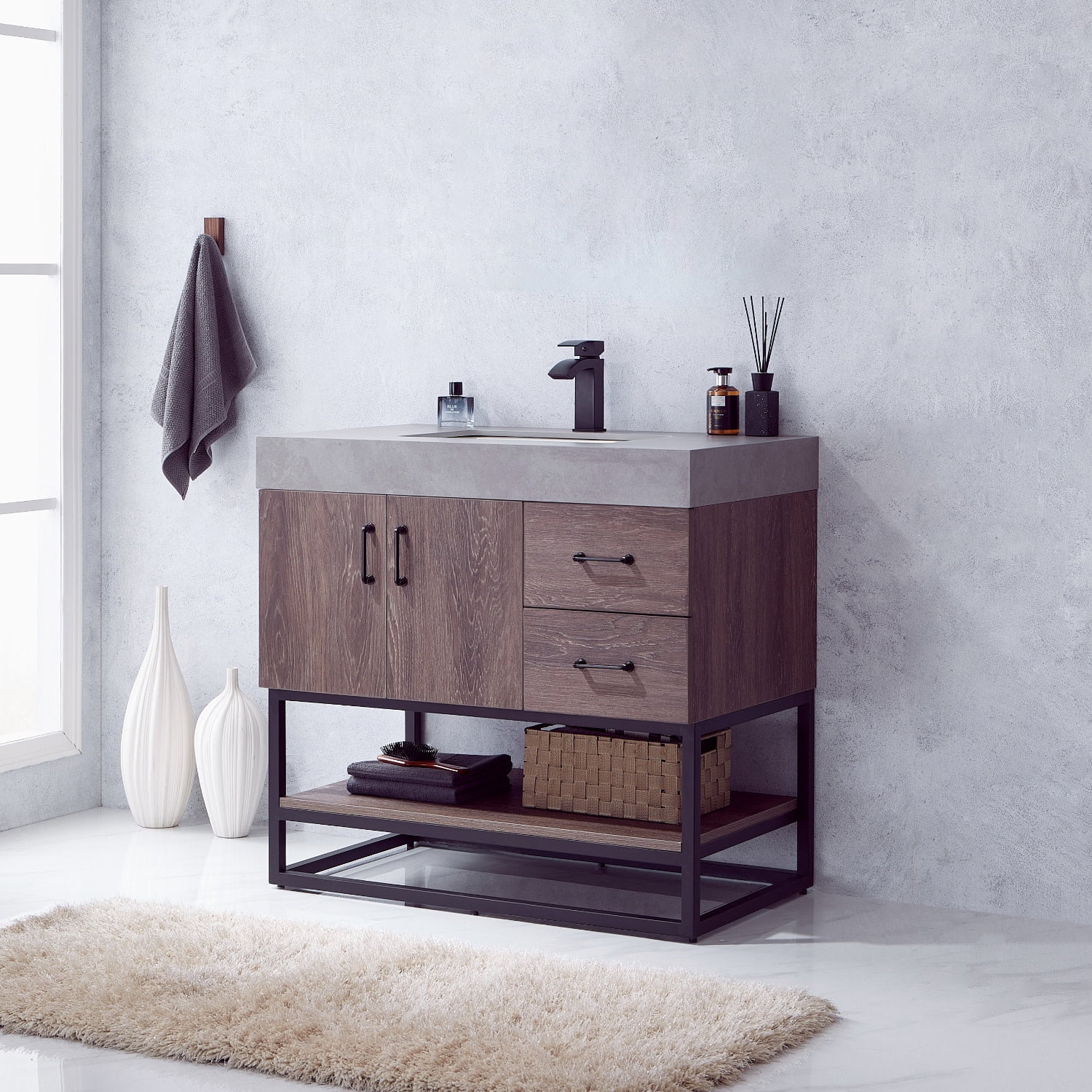 Miseno Mv789036b-Nm Alistair 36" Free Standing Single Basin Vanity Set - North Carolina