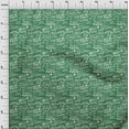 thumbnail image 4 of oneOone Silk Tabby Green Fabric Writing Text Craft Projects Decor Fabric Printed By The Yard 42 Inch Wide, 4 of 4
