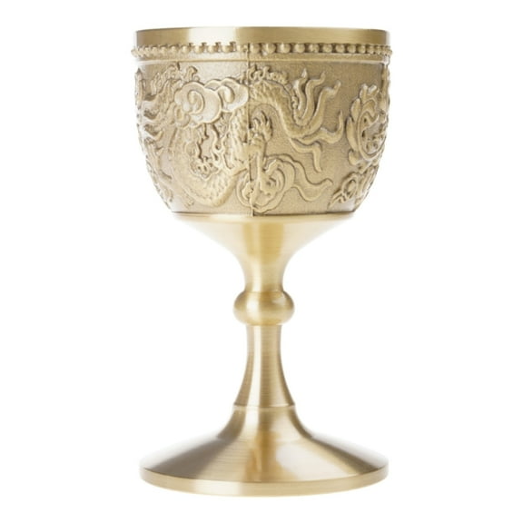 Pure Copper Chalice Cup Cocktail Glass Wine Goblet Brass Beverage Tumbler Goblet