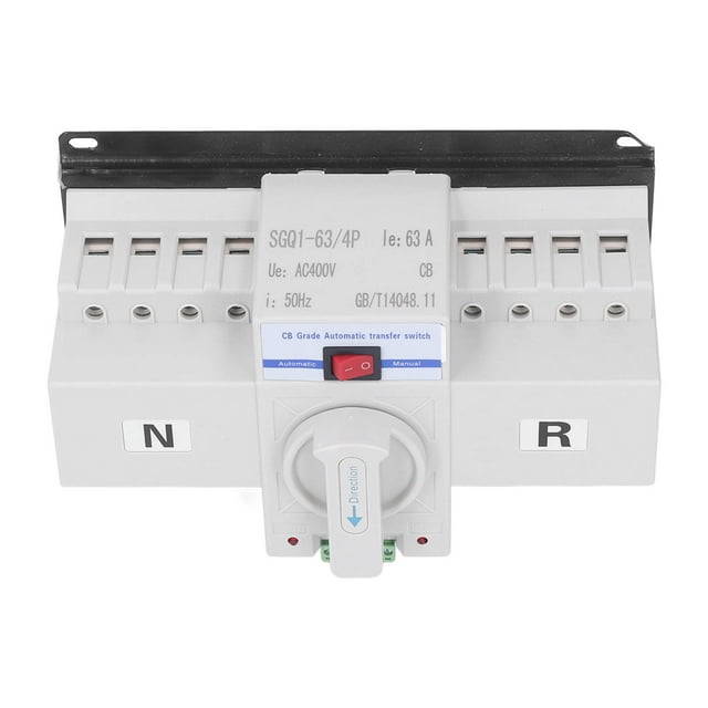 Interruptor De Transferencia, Mini Disyuntor Automático De Potencia Electrónica Dual 400V 63A Interruptor De Transferencia Automática De Potencia Dual Protección Contra Cortocircuitos Para La Construc