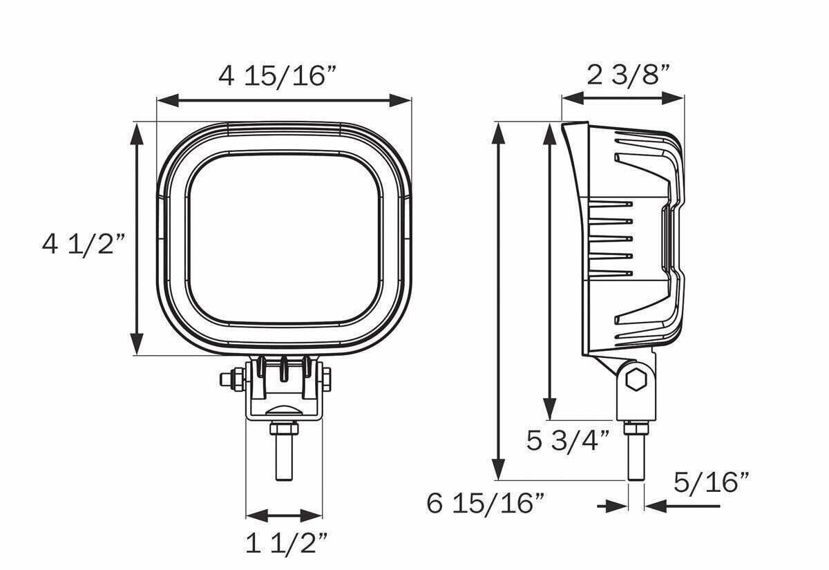 Optronics TLL150FSL Opti-Brite 12V LED Flood Beam Compact Work Floodlight