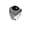 Silver Black Stone, variant on Men's Stainless Steel Round Gemstone Wheat Rope Twisted Engraved Chunky Biker Ring Band Silver Black Stone Size 10