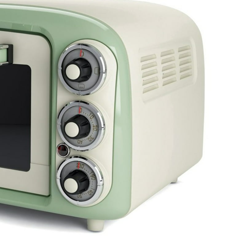 Ariete Vintage 1380W Electric Kitchen Countertop Toaster Oven, Green 