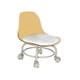 thumbnail image 1 of Taburete con ruedas bajo Taburete corto con respaldo Taburete con ruedas pequeño Cómodo Asiento resistente Altura 45 cm Taburete de pedicura impermeab Amarillo Gloria Asiento rodante bajo, 1 of 9