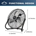 thumbnail image 3 of Ventilador de piso de alta velocidad Tech Drive, 3 of 5