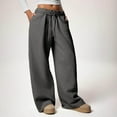 thumbnail image 5 of Wide Leg Sweatpants for Women 2025 Trendy Fashion High Waisted Drawstring Loose Long Pants with Pockets, 5 of 6