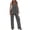 Gray, variant on Mrat Women's Two Piece Outfits Ribbed Flowy Tank Tops and Wide Leg Pants Sets Casual Loungewear S-63 Black S